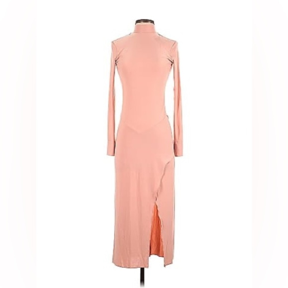 HAH x FREE PEOPLE Maxi dress with slit, peekaboo open back & shoulder pads